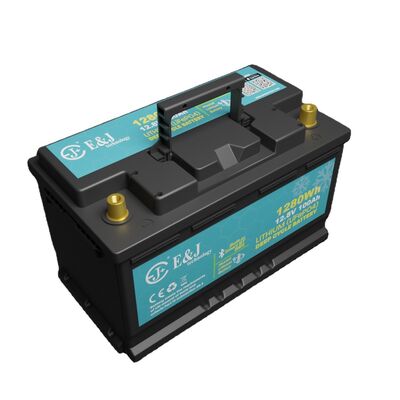 Qualidade Self Heating Din80 Type H7 Size Bluetooths Lithium Ion Battery 12V 100Ah LiFePO4 Pack For Low Temperature Application fábrica