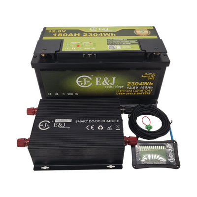 Good price RV Li Ion Battery Pack 12V 180Ah H8 With 60A DCDC MPPT SoC Gauge online