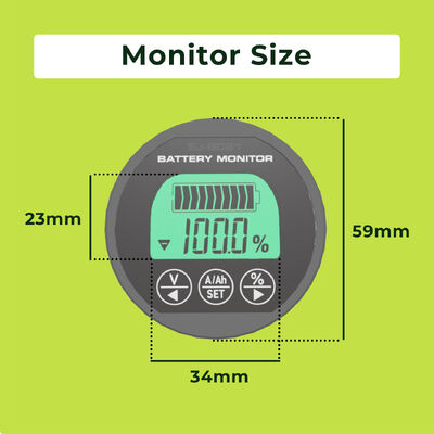 Good price 12V 24V 48V Battery Monitor With 500A Smart Shunt & LCD Screen SoC Gauge For Off Grid Solar System Lithium AGM online