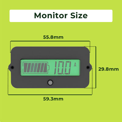 गुणवत्ता 75A Shunt SOC Meter LCD Battery Monitor 8V-80V For Lithium AGM Lead Acid E Scooter E Bike Motorcycle कारखाना