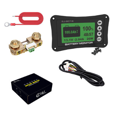 Quality 150A Real Time Current Shunt Monitor Smart Shunt SOC Voltage Current Ah Tracking Programmable Alarms High Accuracy factory