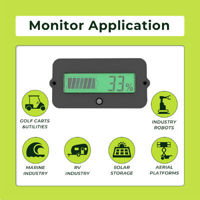 Good price 12V 24V Battery Monitor LCD Battery Fuel Gauge Battery Monitor For E Bike online