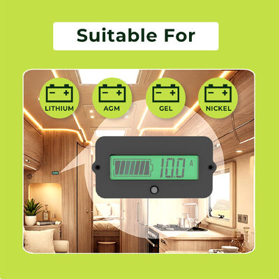 Good price 12V 48V Battery Coulometer LCD Capacity Monitor For Off Grid Solar Inverter RV & Boat online