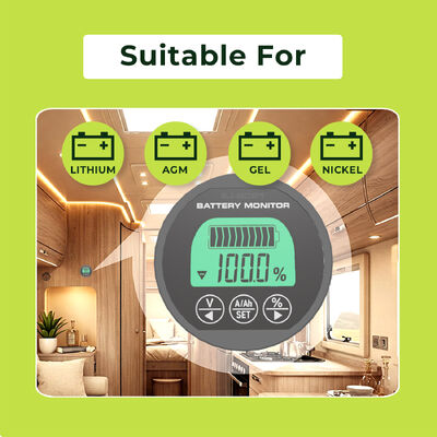 Good price 500A Smart Shunt Battery Monitor Heavy Duty LCD Battery Capacity Tester For Yacht online