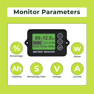 Good price Realtime Current Monitor 500A Lithium Battery Monitor Smart Shunt SOC Meter 8-80V For DIY Battery Pack online